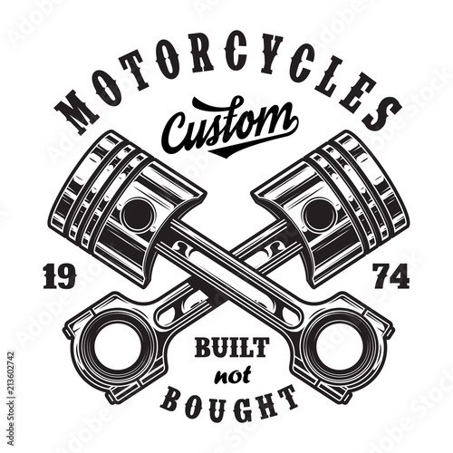 Vintage motorcycle workshop logo