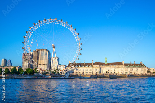 riverbank of thames river in london