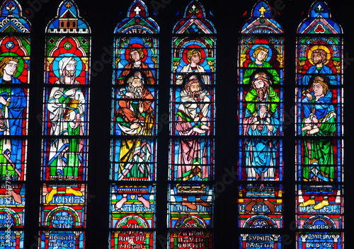 Stained Glass windows in Notre Dame, Paris