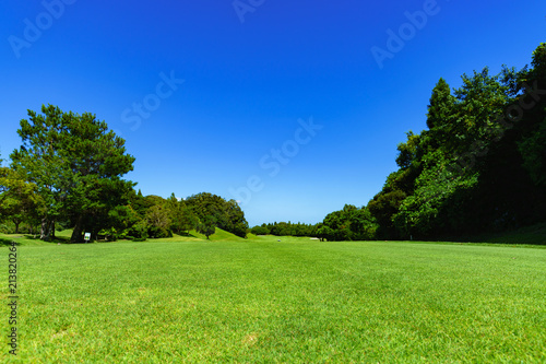 landscape of japanese golf course in chiba (No1841)