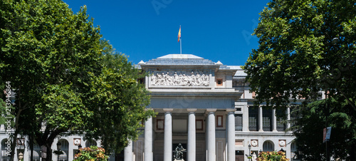 The Prado Museum in Madrid, Spain, in summer