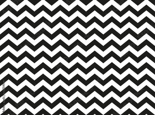 Regular black and white zigzag chevron pattern, seamless zig zag line texture abstract geometry background