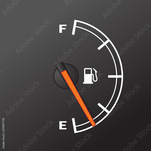 Fuel gauge - car dashboard device of gasoline level