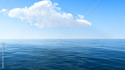 Beautiful sea and clouds sky