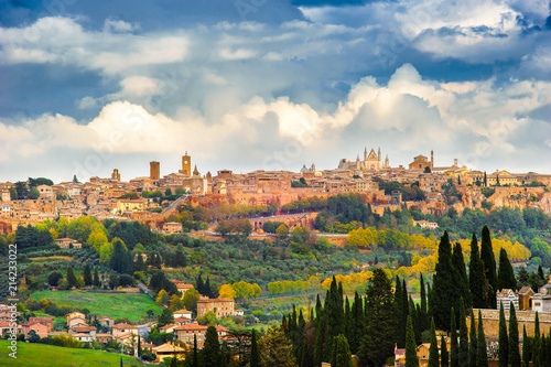 Panorama of Orvieto clouds in the afternoon