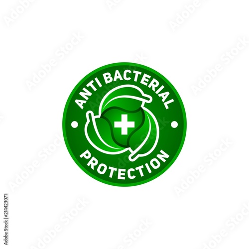 Anti bacterial protection symbol, for your healthy product.