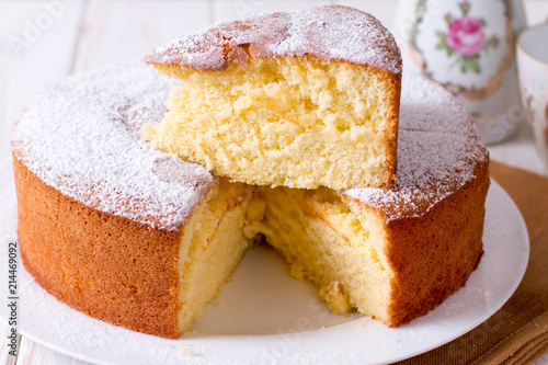 Homemade sponge cake
