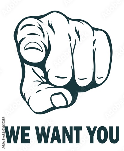 We want you. Vector