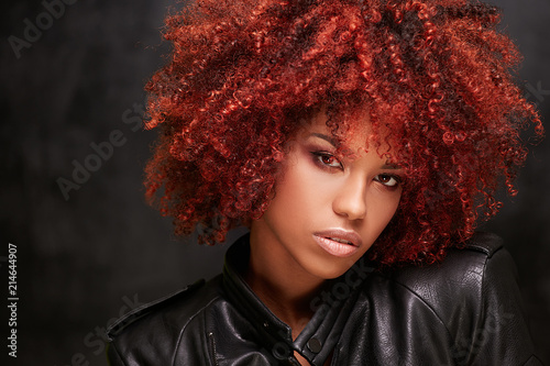 Beauty portrait of afro young fashionable lady.