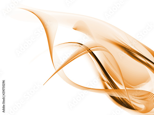 Orange Abstract Flame On White Background