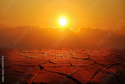 drought land and cracked earth landscape