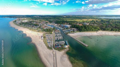 Hafen Niendorf, Germany. Drone photo