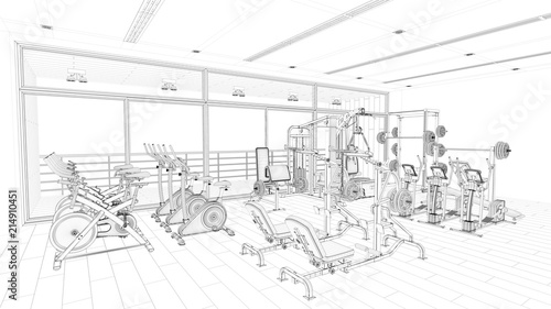 CAD Modell von Fitnesscenter