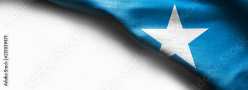 Flag of Somalia on white background