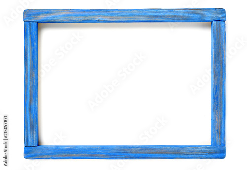 blue wood frame