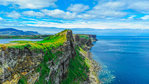 View over the cliffs on the Isle of Skye in Scotland