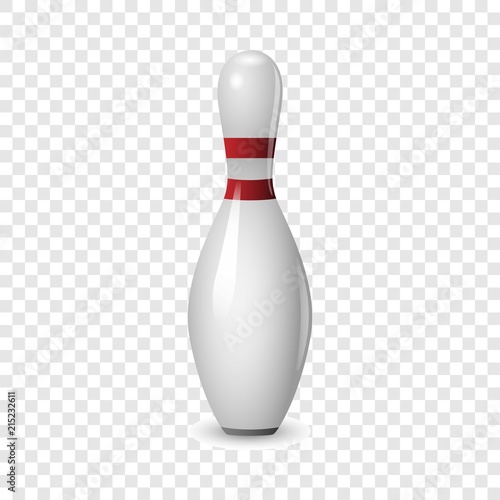 Bowling icon. Realistic illustration of bowling vector icon for on transparent background