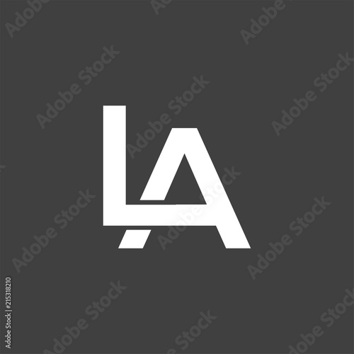 LA initial letter logo vector element. initial letter logo template