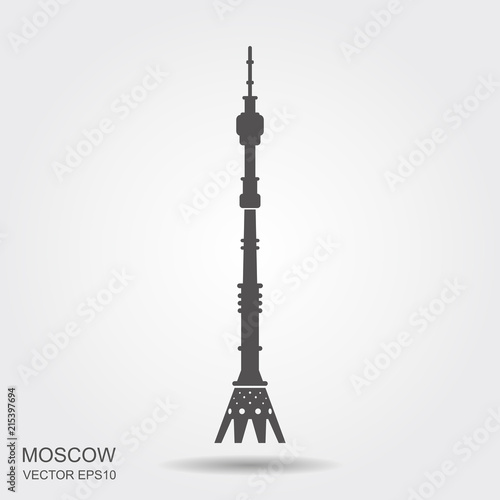 Ostankino TV tower silhouette