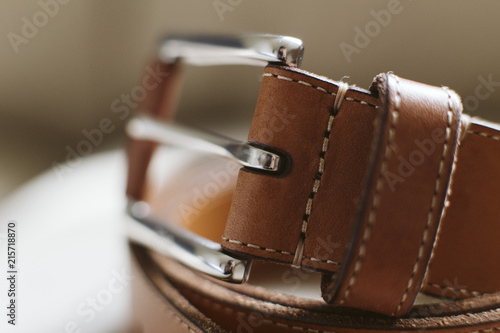 Ceinture en cuir maron