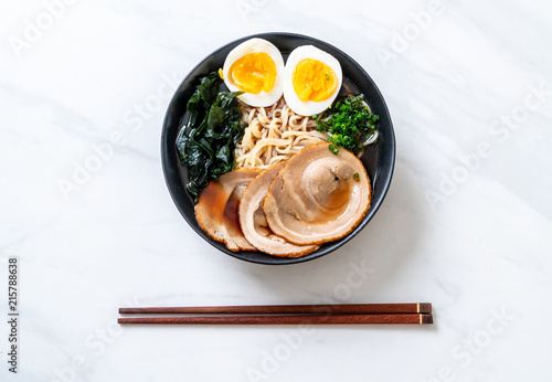 Shoyu ramen noodle with pork and egg