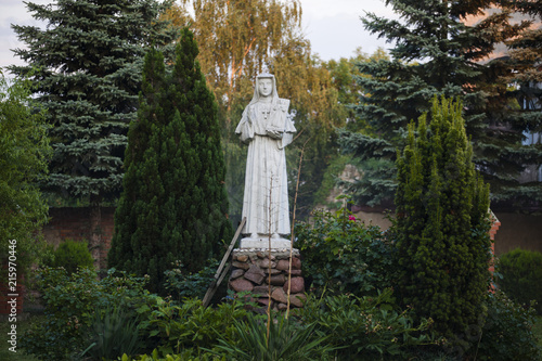 Monument of St. Faustina Kowalska in the courtyard of the sanctuary of the Mother of God in Swieta Katarzyna, Lower Silesian Voivodeship