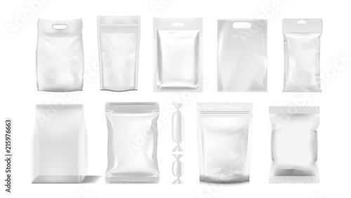 Big Set Of Transparent Empty Plastic Packaging