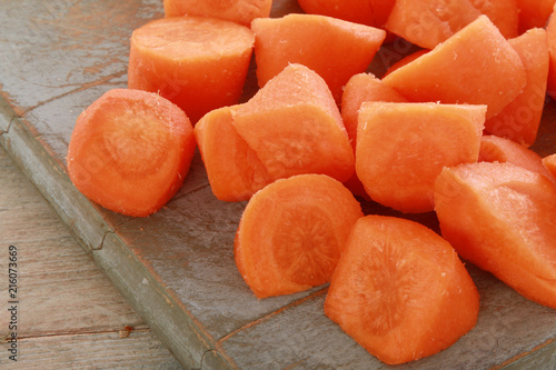 carrots chopped rough cut