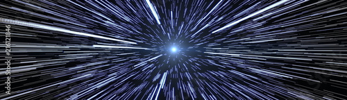 Stars Travel Hyperspace Wide size Banner Image