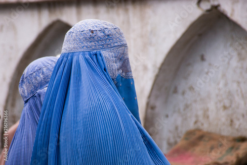 Woman in burqa in Kabul, Afghanistan