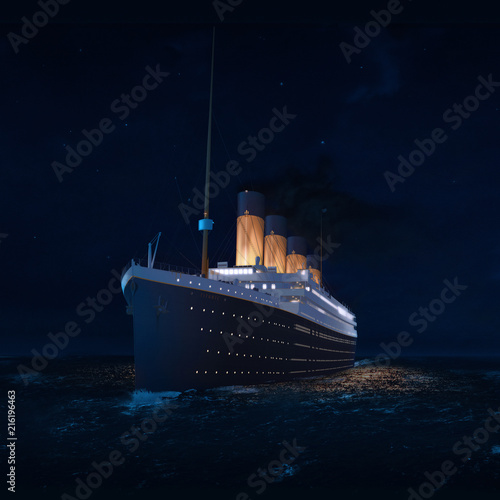 RMS Titanic Last Night on the Atlantic Illustration