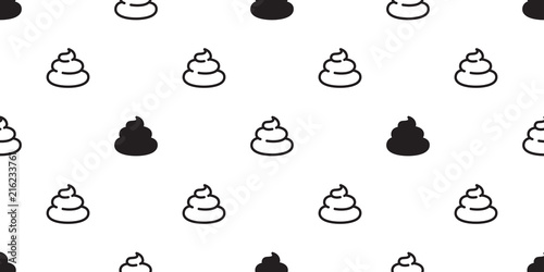 Poo Seamless pattern vector Cartoon isolated doodle illustration wallpaper tile background