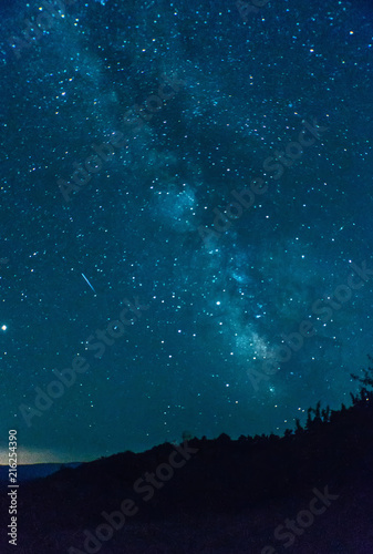Starry sky overlooking the Milky Way site