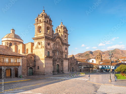 The Plaza de Armas in Cusco, the landmark of Peru.