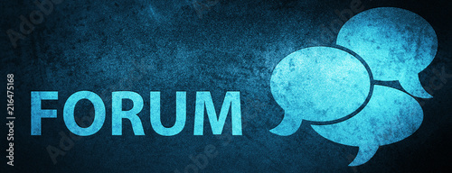 Forum (comments icon) special blue banner background