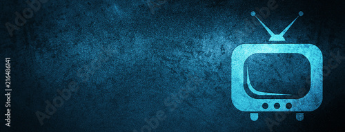 TV icon special blue banner background
