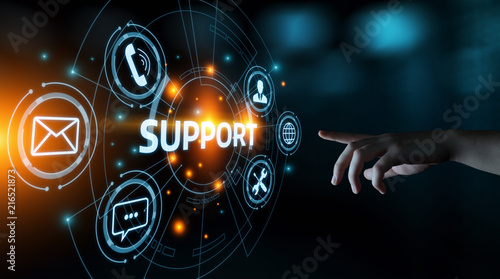 Technical Support Center Customer Service Internet Business Technology Concept