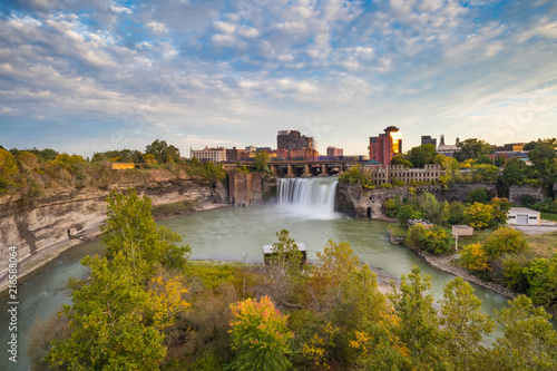 The High Falls in the city of Rochester