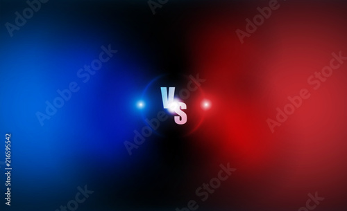 Icon neon versus logo vs letters for sports and fight competition. Battle and match, game concept competitive. Vector illustration