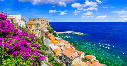 Beautiful coastal town Scilla in Calabria. Italy