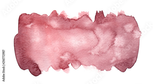 Light maroon red backdrop painted in watercolor on clean white background