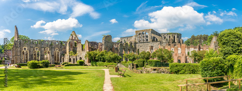 Panoramic view at the ruis of Abbey in Villers la Ville in Belgium