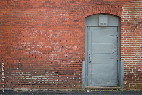 Side of an old brick mill