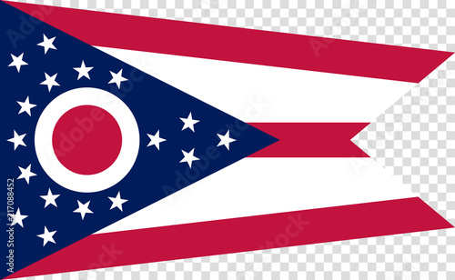 Flag of the US State of Ohio, detailed vector.