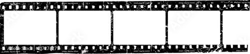 grungy film strip, blank photo frames, free space for pictures,vector,fictional artwork 
