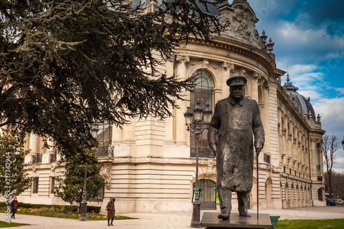 Petit Palais in a cloudy winter day just before spring