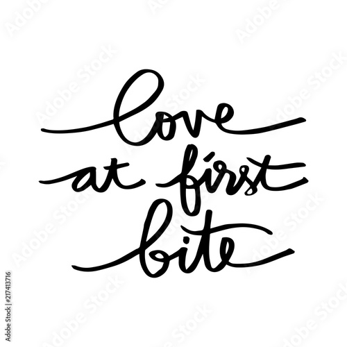  Love at first bite hand lettering