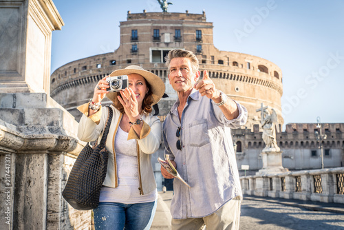 Senior couple in Rome