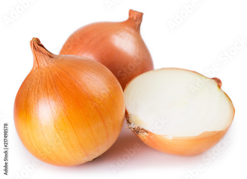 Fresh onion on white background