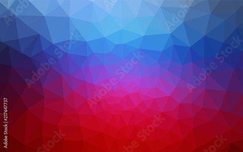Light Blue, Red vector abstract mosaic background.